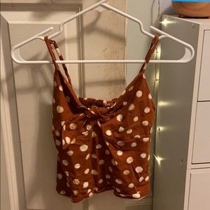 Burnt orange crop tank